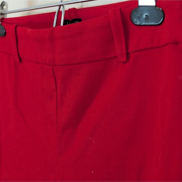 J.Crew Winnie Red Cotton Elastane Dress Work Business Pants Side Zip, Sz 2 - Picture 4 of 6